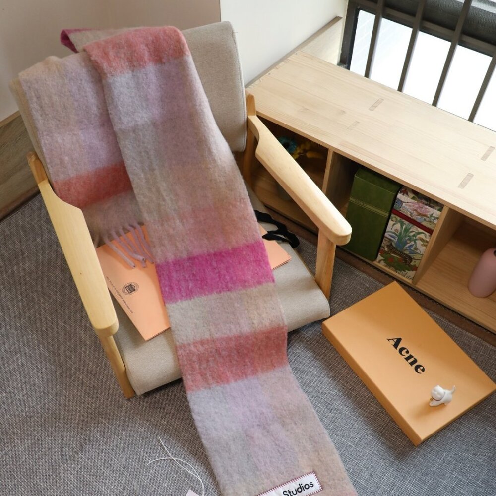 Acne Studios Gradient Pattern Wool Scarf | Gentle… - image 1
